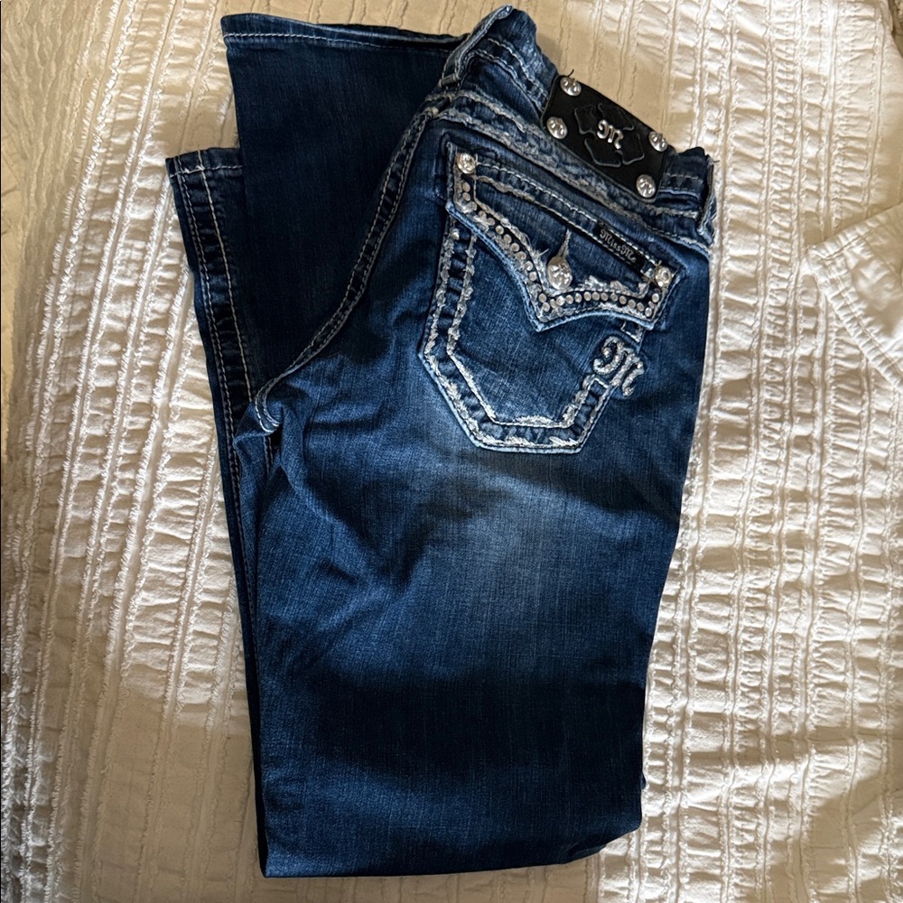 Miss Me Dark Blue Boot Cut Jeans